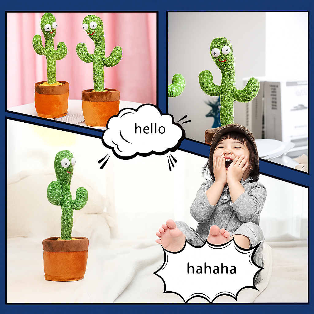 Cactus Dansant et Chantant – Jouet Interactif Drôle et Musical